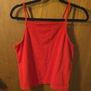 Madewell texture & threads Red Smocked Camisole Top